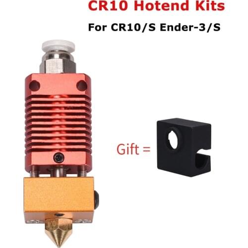 CR10 Hotend Kits MK8 Extruder Kits 1.75mm 0.4mm J-head Bowden Extruder Nozzle Heater Block 3D Printer Parts For Ender-3 CR10/S