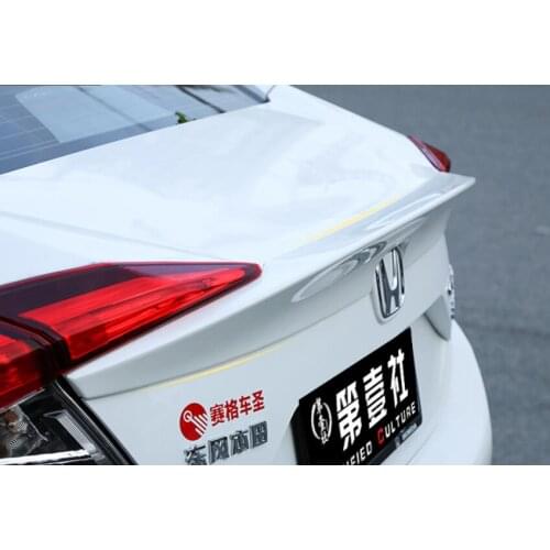 For Honda Civic 2017 2018 ABS paint Car Rear Wing Trunk Lip Spoilers