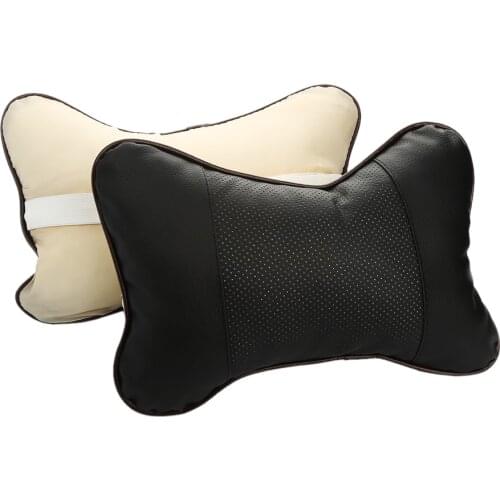 2Pcs Ergonomic Bone Headrest Head Neck Pillow Comfortable Soft Pad Neck Rest Support Cushion Car Neck Pillow Auto Accessories