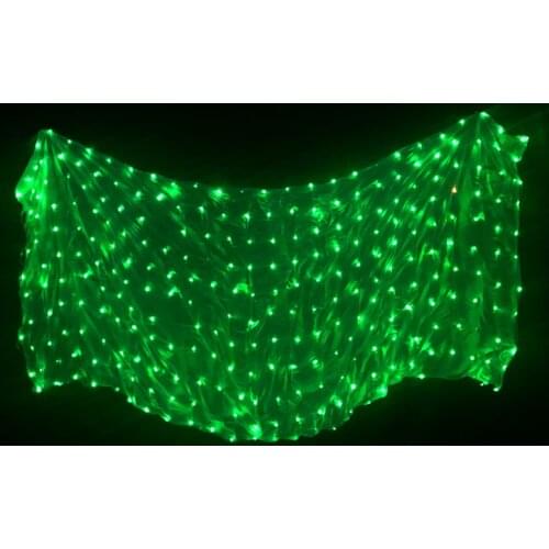 Belly Dancing LED Silk Veil bellydance Accessories Luminous Light up LED Scarf Veil Professional stage performance Shiny Prop
