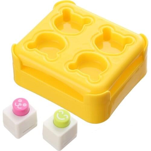 DIY Sushi Mold Rice Ball Food Pressed Triangular Bear Rabbit Sushi Maker Mould Kit Kitchen Bento Accessories Cute Embossing Tool