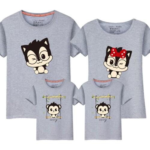 Mam Dad Little Baby Tshirt Suit Matching Family Summer Clothes Father Son Clothing Papa Mama And Bebe Tops