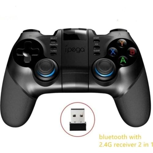 Ipega PG-9156 Bluetooth Gamepad with 2.4G Wireless Receiver for iPhone Samsung Huawei PC Android TV Box Game Controller Gamepads