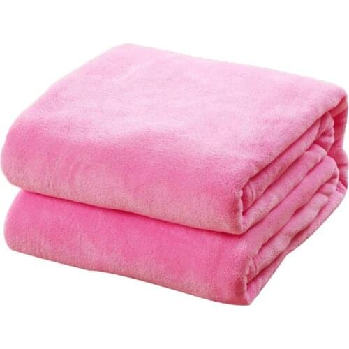 50% Hot Sale 100*70cm Soft Solid Color Warm Blanket Bed Blanket Throw Blanket Home Living Room Bedspread Bedding Cover Rug Decor