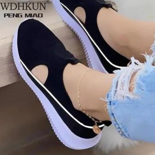 2021 New Women Knitted Sandals Breathable Comfortable Female Flat Shoes Fashion Leisure Womens Sneakers Outdoor Plus Size New