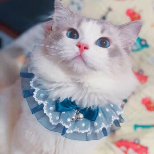 Pet New Fashion Goods for Dog Collars for Small Dogs Bow Handmade Lace Necktie Puppy Accessories Lovely Cat Collar