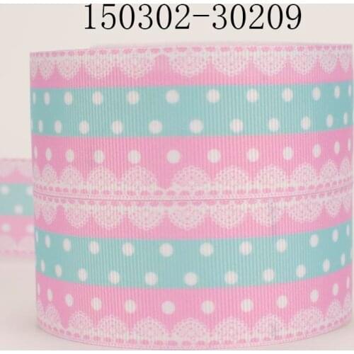 New arrivals 1 - 1/2 ( 38 mm ) new pink dots ribbon cartoon pattern printed ribbon, DIY polyester grosgrain ribbon