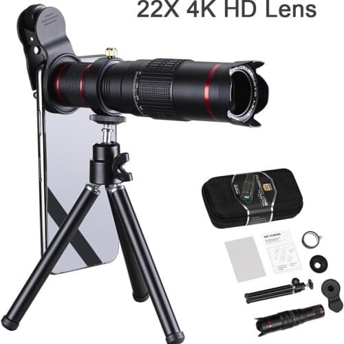 HD Mobile Phone Telescope 4K 22x Lente Super Zoom Lens for Smartphone Telephoto for iPhone Samsung Huawei Lens Super Zoom Camera