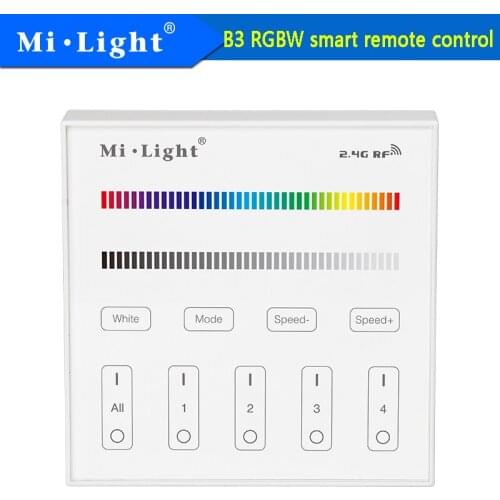 Miboxer CCT RGB RGBW RGB+CCT Smart Panel Remote Controlle B3 Powerd 2.4G Wireless 4-Zone Brightness Dimming