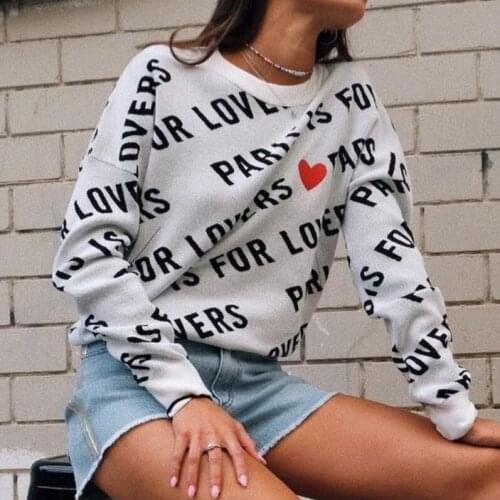 RUANDAI Women's Sweatshirts With Inscriptions