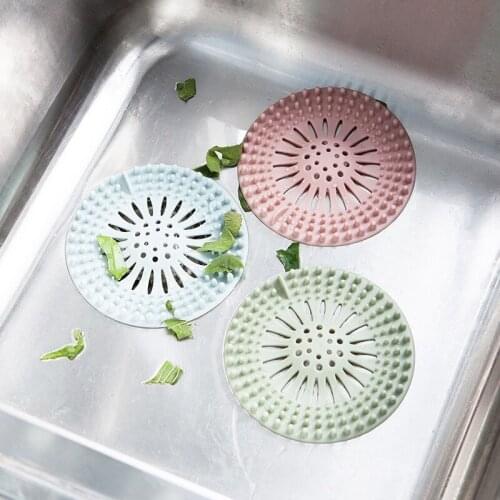 Silicone Sink Sewer Filter Floor Drain Strainer Water Hair Stopper Catcher Bath Shower Cover Kitchen Bathroom Anti Clogging