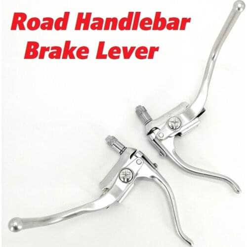 Road Handlebar-Bent Bar Brake Lever Double Control Brake Handle 22.2mm Aluminum Alloy Brake Levers