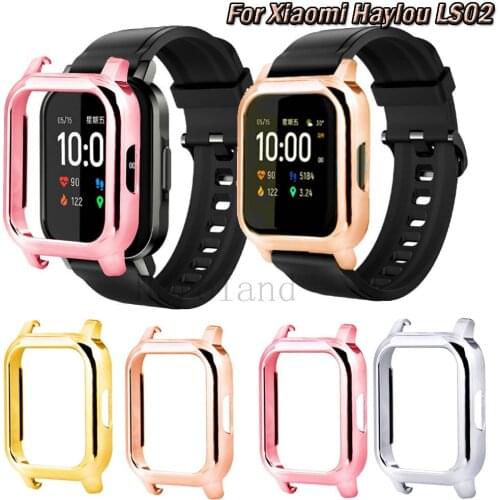 PC Plating Protector Case Cover Protective For Xiaomi Haylou LS02 Smartwatch Plastic Bumper Shellsolar LS02 shock-resistance new
