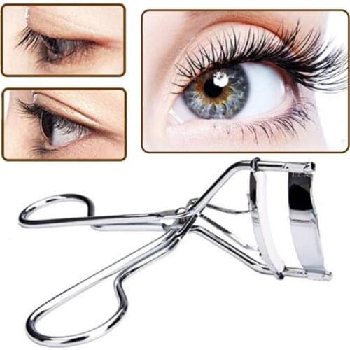 1pc Curl Eyelash Curler Tweezer Clip Silicone Strip Eye Curling Stainless Steel Eye Lashes Cosmetic Makeup Beauty Tools