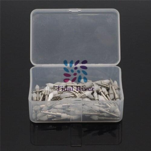 100/Pcs Dental Lab Nylon Polishing Polisher Brushes Pointed Types Head Teeth Clean Prophy Brushes Dental Care Tools