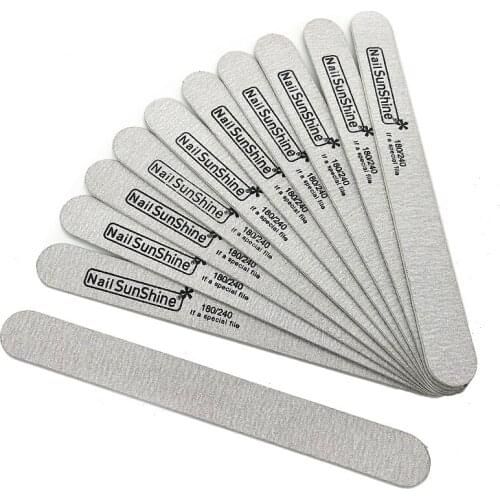 100pcs Grey Double Side Wooden Nail Files Sanding Block Disposable Wood Salon Lixa Para Unha Sandpaper Manicure Set ＤＴ-1209