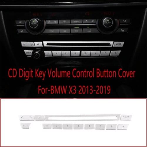 15Pcs Car Console CD Digit Key Volume Control Button Cover Trim Control Center Button Cover For-BMW X3 2013-2019