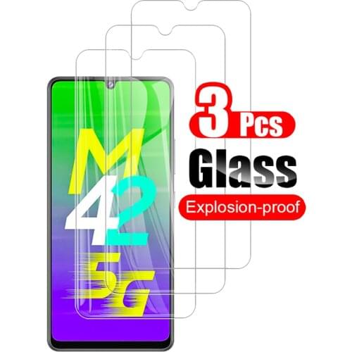 3Pcs Screen Protector for Samsung Galaxy M42 5G Screen Protector Protective Film For Samsung Galaxy M42 5G Phone Guard 9H Clear