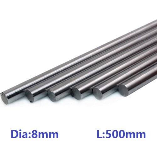 30pcs/lot 8mm linear shaft 500mm long 8x500mm chromed plated hardened linear shaft steel rod bar CNC router 3D printer parts