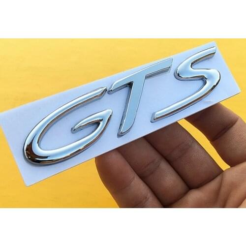 3D Auto Stickers Metal GTS Shape Chrome Badge Emblem Decal Motorbike Modified Car Accessories