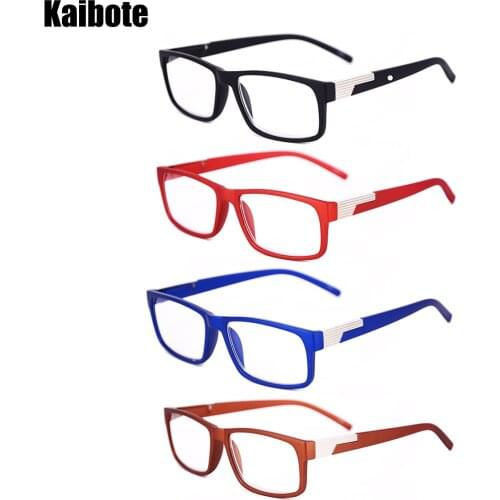 Kaibote Super Valued Pack 4 Pairs Quality Reading Glasses Rectangular for Men Women Readers Eyewear Retro Presbyopic Eyeglasses