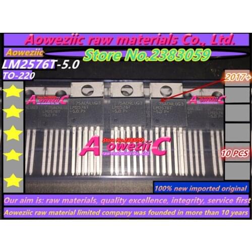 Aoweziic 2017+ 100% new imported original LM2576T-5.0 LM2576T TO-220-5 five terminal voltage regulator 5V
