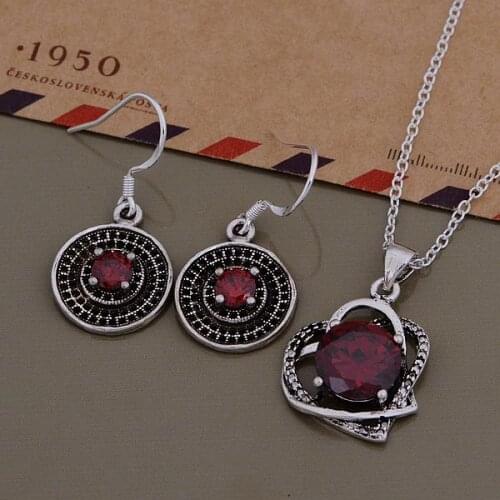 AS552 Hot 925 sterling silver Jewelry Sets Earring 684 + Necklace 1000 /byaakpha awaajnha