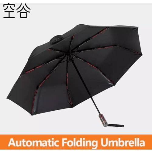 Konggu Automatic Umbrella Mechanical Anti-rebound 23 inch Transparent Anti-UV Sunny Rainy Folding Umbrella