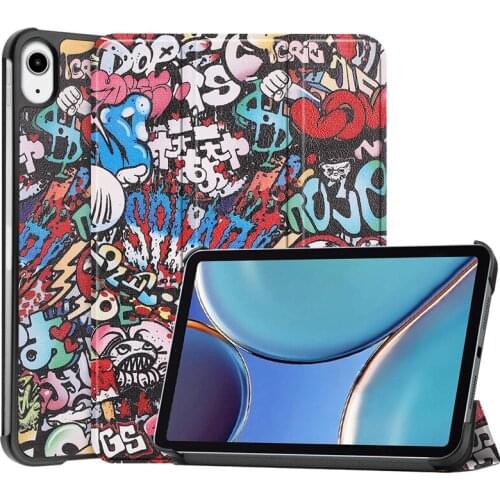 For iPad mini 6 8.4 Tablet Case for iPad 2021 mini 6 case Painted+solid color Flip Folding Stand Smart 8.4inch mini 6 Case Cover