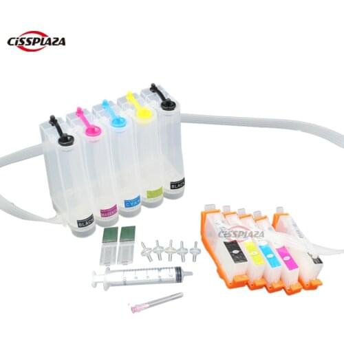 CISSPLAZA 1SET 5 colors 364 CISS with chip compatible for HP364 364 XL B109a B109d B109f B109n Plus B209a B209c B210a Printer
