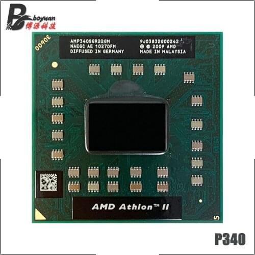 AMD Athlon II Dual-Core Mobile P340 2.2 GHz Dual-Core Dual-Thread CPU Processor AMP340SGR22GM Socket S1