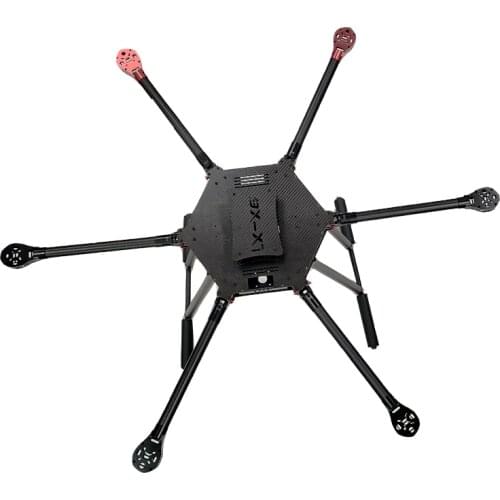 Flyroun LXX6 TL6X003 6 aixs Paraguas de fibra de carbono completo Kit de marco de hexacóptero plegable de 6 ejes con patín de at