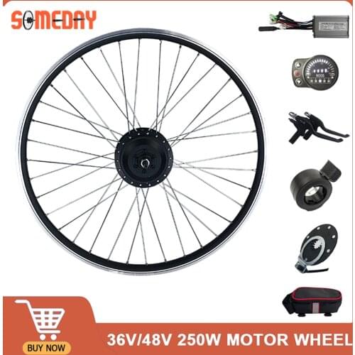 Ebike Conversion Kit 36V250W48V250W Electric Bicycle Front Rear Brushless Gear Rear Hub Motor Wheel 16"20”24"26"28"29"700C Rim