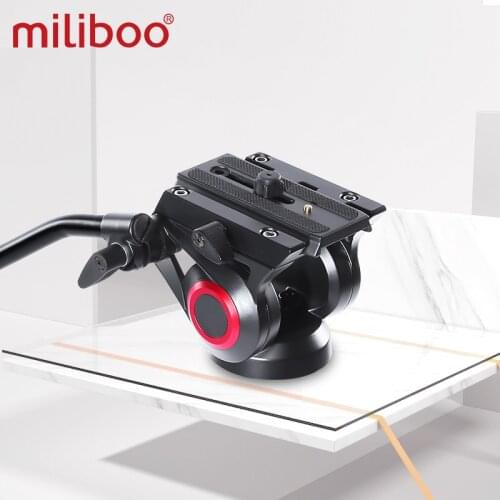 Miliboo MYT801 Flat Fluid Head Ball 65mm 70mm Bowl Size Base Quick Release Camera HeadBall for Tripod Monopod Stand Load