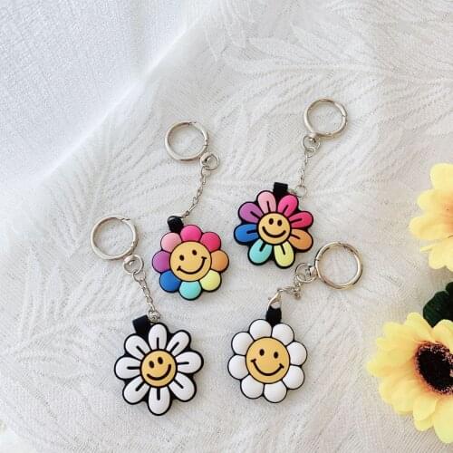 3D Cute Flower For Apple AirTag Anti-Scratch Anti-Lost Sleeve Keychain Case Pet Location Tracker Soft Silicone Protective Cover