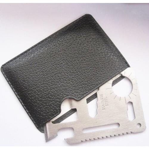 Self Defense Supplies Mini Multi Tools 11 In 1 Multifunction For Outdoor Survival Camping Portable Pocket Military Survival Card