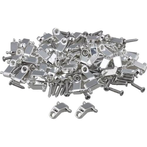 Yibuy Silver Copper Electric Guitar Roller String Trees Guitar String Guide with Screws for Electric Guitar Pack of 100