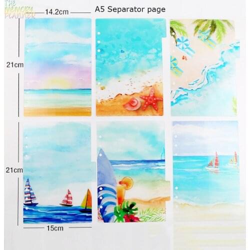 The Memory & Planner Pp Transparent Color Index Page Handbook Classification Page A5a6 Loose-Leaf Partition 6 Sets