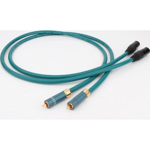 Pair HIFI RCA to XLR Balacned Audio Cable 3pin XLR Male to RCA Interconnect Cord Hi-End Loudspeaker CD DVD Player Cable