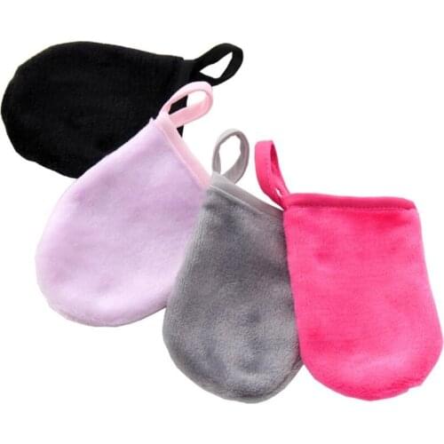 Reusable Makeup Remover Glove Microfiber Facial Cleaning Glove Soft Face Cleaner Towel Pads Face Deep Cleaning Skin Care Tools