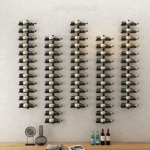 Durable Wine Rack Iron Creative Vino Holder Household Wall Mount Champagne Bottle Shelf Wine Racks Christmas Decoration for Home