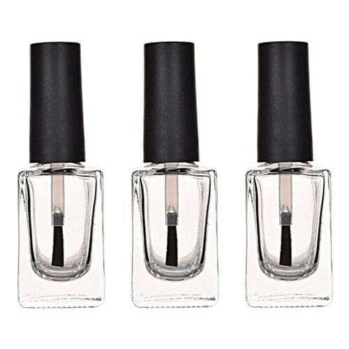 10/20/30pcs 10ml Empty Nail Polish Bottle Cosmetic Containers Transparent Glass With A Lid Brush Nail Glass Bottles with Brush