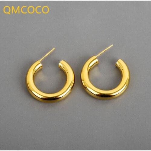 QMCOCO 925 Silver Earrings Charm Women Trendy Jewelry Simple Design Party Accessories Birthday Gifts 2021 New Trendy