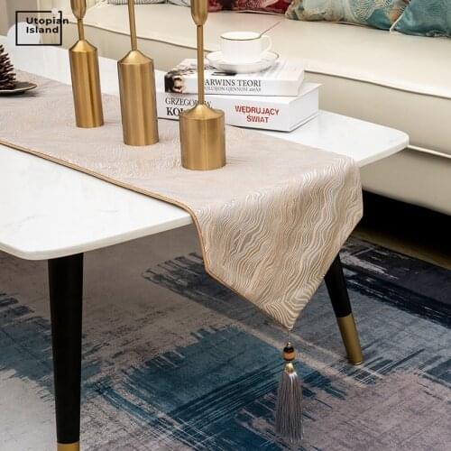 Silver Table Runners Track On The Table Nordic Table Track Elegant Table Runner For Wedding Decoration Modern Satin Table Runner