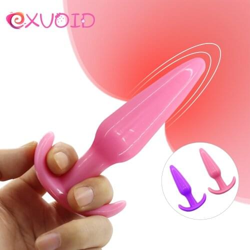 EXVOID Silicone Butt Plug Dildo Anal Beads Jelly Anal Plugs G-spot Prostate Massager Sex Toys for Women Men Gay Adult Products