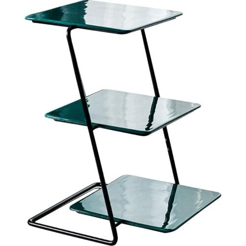 Three-layer Dessert Plate Nordic Innovative Iron Acacia Manual Welding Stainless Steel Wood Multilayer Cake Fruit Display Stand