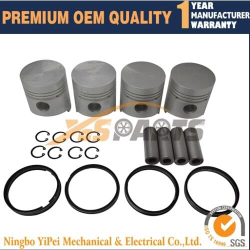 V1502 Engine 4 set Piston + Rings Kit Set STD for Kubota