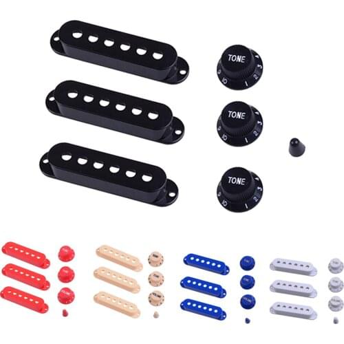 1 Set Single Coil Pickup Covers Volume Tone Crontrol Knobs Switch Tip for Electric Guitar Replacement Parts