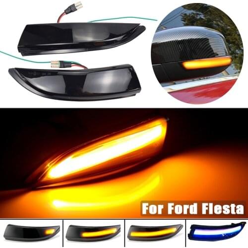2pcs Dynamic Scroll LED For Ford Fiesta B-Max 2008-2017 Turn Signal Light Mirror Indicator Blinker Sweeping