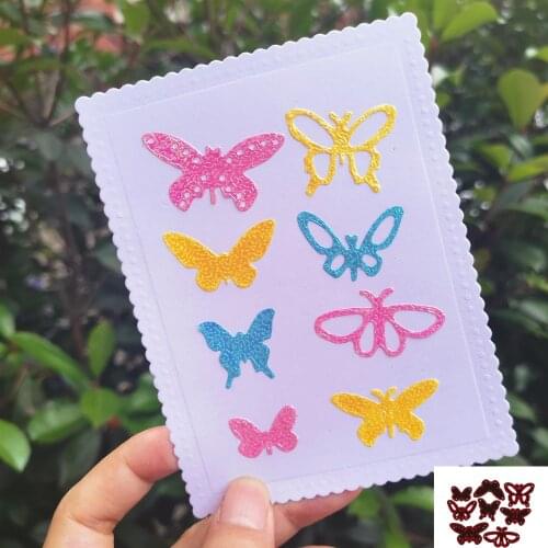 8Pcs Butterfly Cutting Die Metal Stencil DIY Scrapbooking Paper Cards Making Embossing Folder Template New Craft Dies Cut 2021
